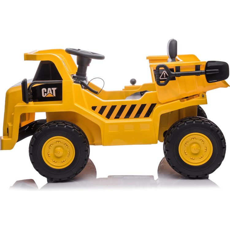 12V CAT Dump Truck 1-Seater Ride On - Yellow - Image 2