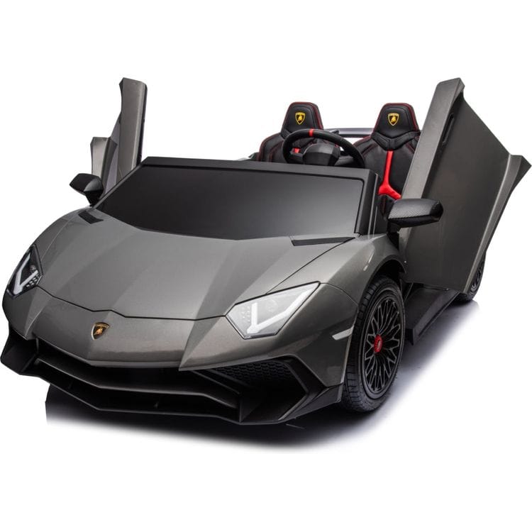 24V Lamborghini Aventador 2 Seater Ride on Car for Kids - Grey - Image 6