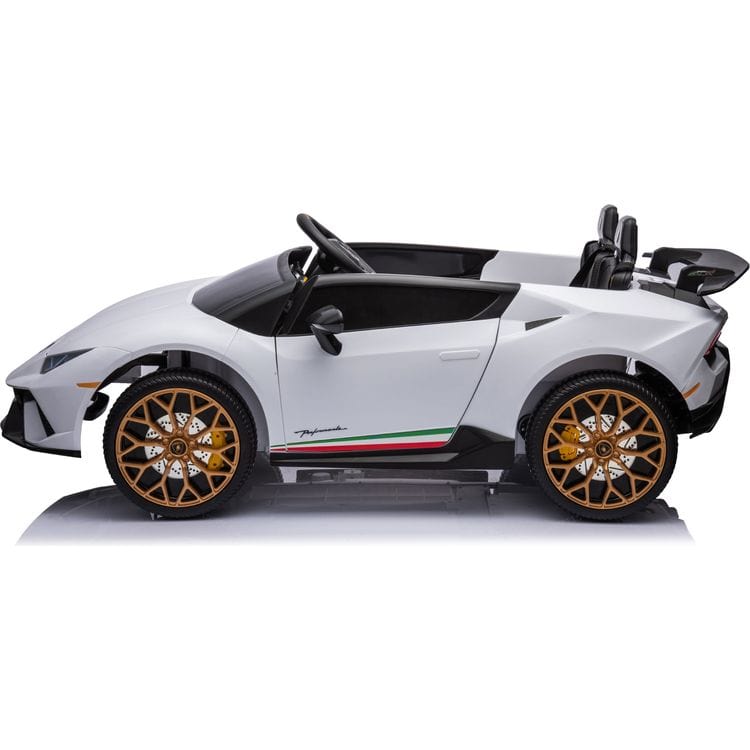 24V Lamborghini Huracan 2-Seater Electric Ride On - White - Image 2