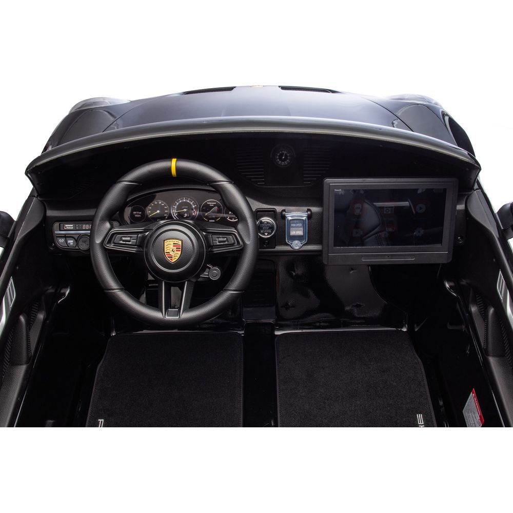 24V Porsche 911 GT3 2-Seater Kids Ride-On Car with Remote Control - Black - Image 2