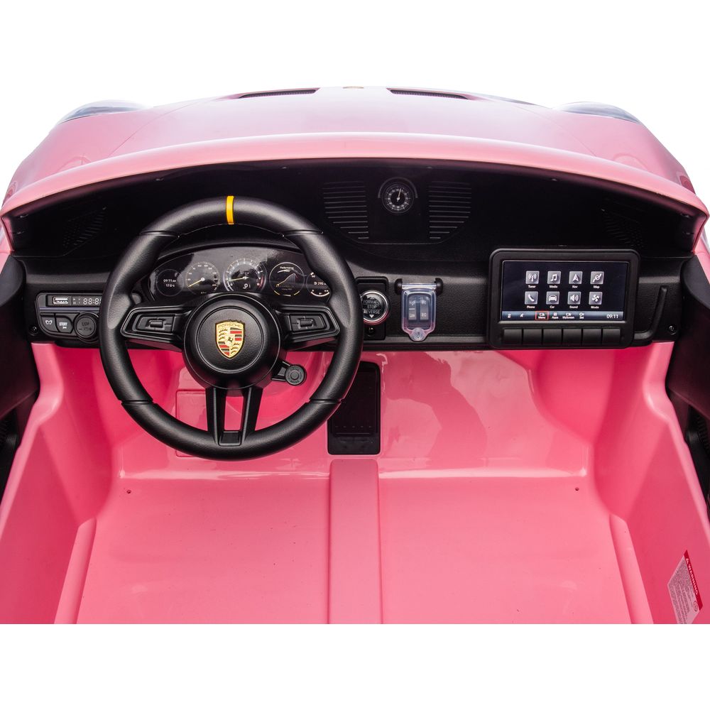 24V Porsche 911 GT3 2-Seater Kids Ride-On Car with Remote Control - Pink - Image 2