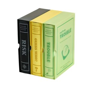 3 Pack Vintage Bookshelf Games: Risk. Guess Who. Trouble