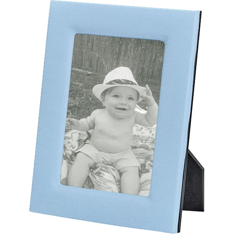 5 x 7 Leather Studio Frame - Light Blue - Image 2
