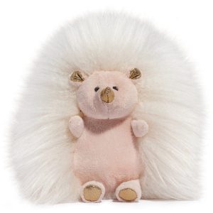 6 Sparklers Toy Plush Hedgehog - White Gold