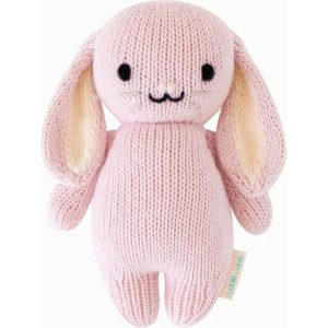 7 Baby Bunny (Lilac) Hand-Knit Doll