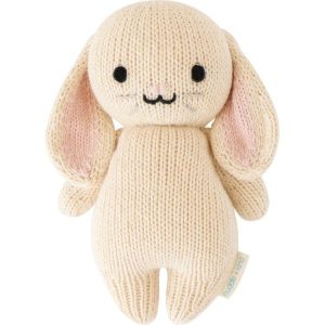7 Baby Bunny (Oatmeal) Hand-Knit Doll