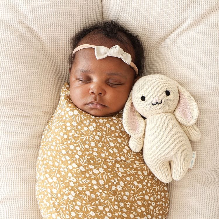 7 Baby Bunny (Oatmeal) Hand-Knit Doll - Image 2