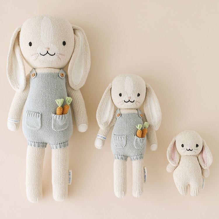 7 Baby Bunny (Oatmeal) Hand-Knit Doll - Image 4