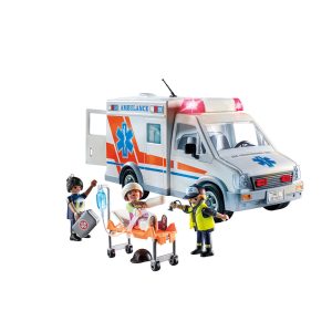 Ambulance with Lights. Accessories and 3 Figures