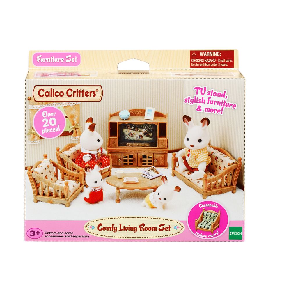 Calico Critters Comfy Living Room Set. Dollhouse Furniture and Accessories - Image 2