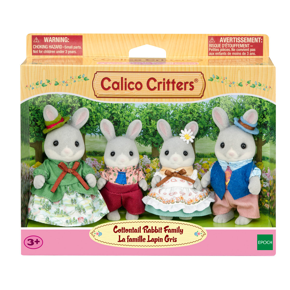 Calico Critters Cottontail Rabbit Family Collectible Doll Figures - Image 2