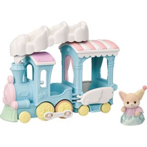Calico Critters Floating Cloud Rainbow Train. Toy Train Vehicle for Dolls with Figure Included