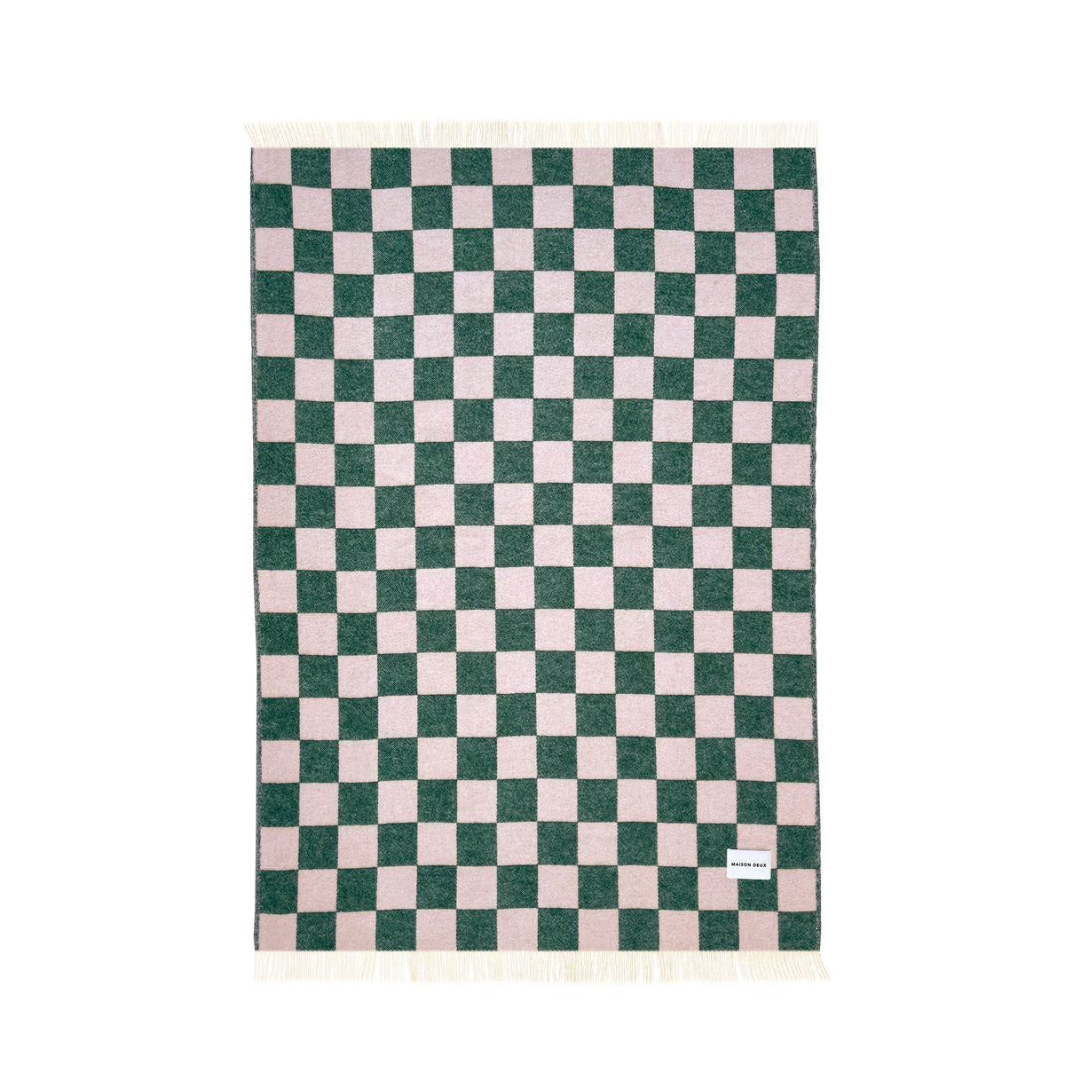 Checkerboard Blanket - Green/Pink - Image 3