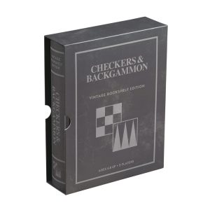 Checkers & Backgammon Vintage Bookshelf Edition