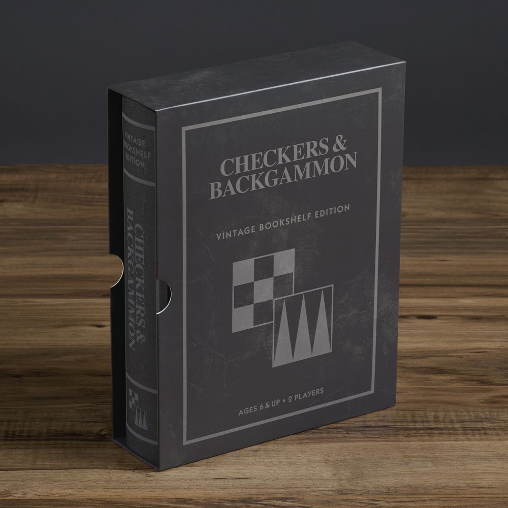 Checkers & Backgammon Vintage Bookshelf Edition - Image 10