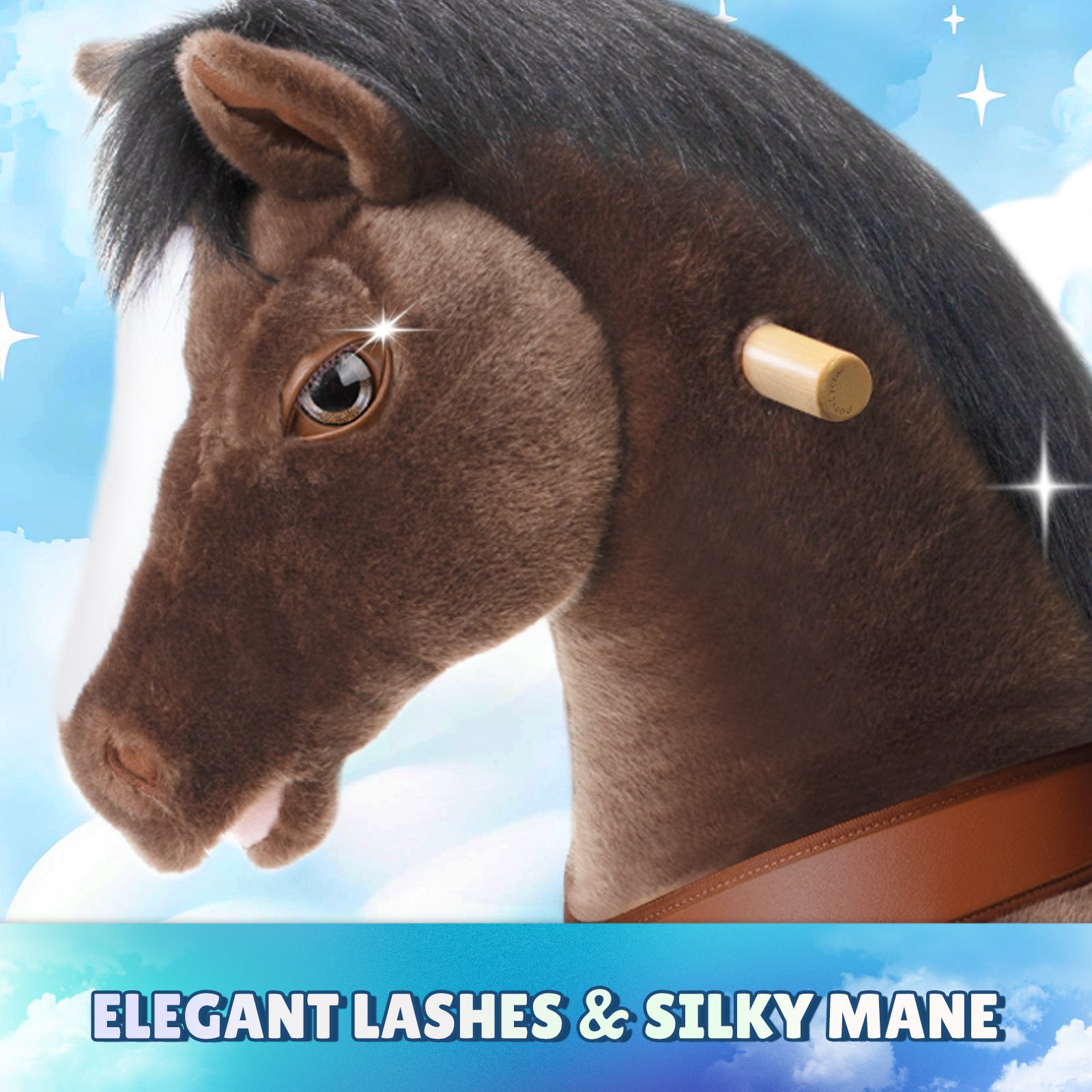 Chocolate Brown Model Y Horse Ride on Toy - 4-7 Years - Image 3