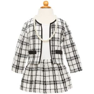 Coco the Fashionista Dress. Jacket & Pearls - Size 5-6