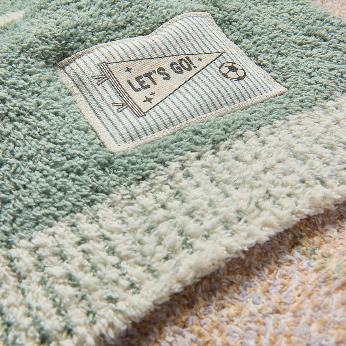 CozyChic® Goal! Stroller Blanket. Sage Green Multi - Image 2
