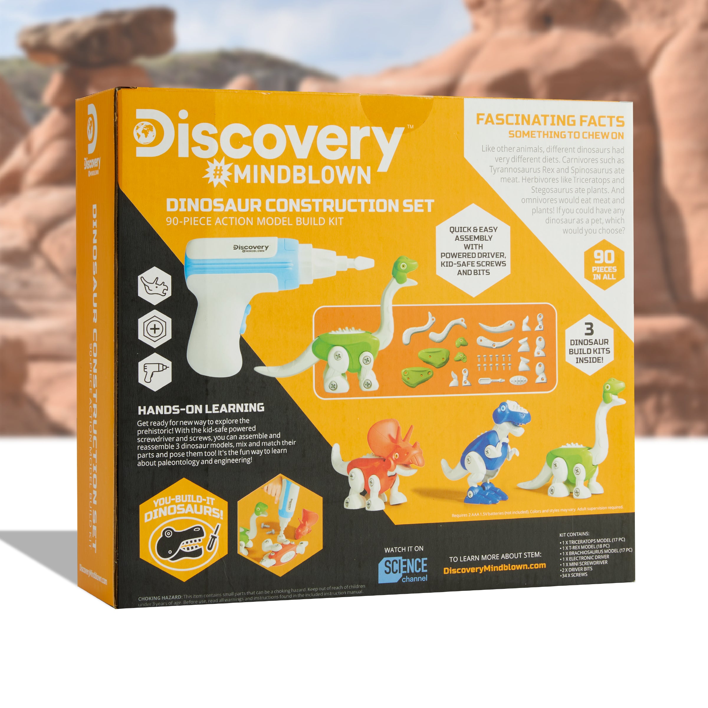 Dinosaur Construction Action Model Build Kit - 90 Pieces - Image 8