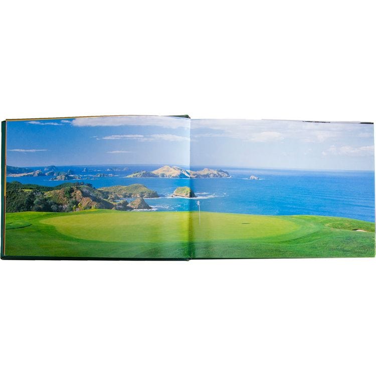 Golf Courses: Fairways of the World Book in Green Bonded Leather - Image 3