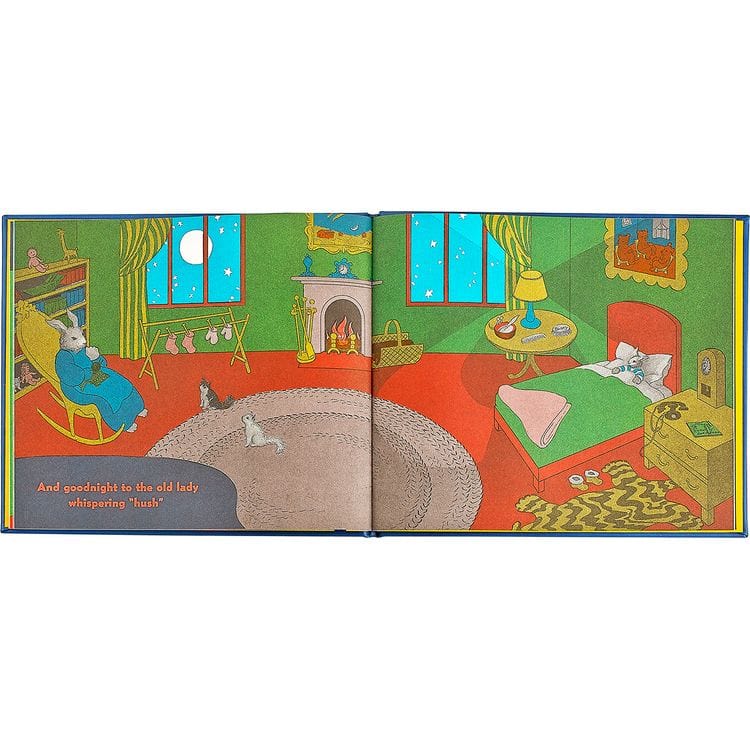 Goodnight Moon Book in Blue Bonded Leather - Image 4