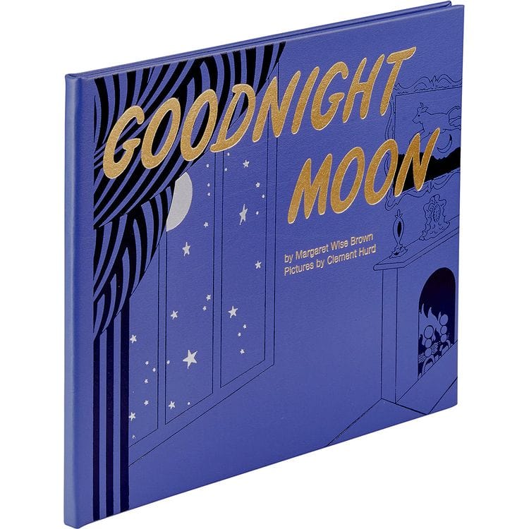 Goodnight Moon Book in Blue Bonded Leather - Image 6