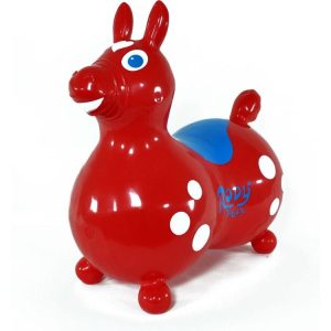 Gymnic Red Rody Horse Max Inflatable Bouncer Ride-on (with Hand Pump)