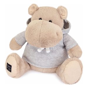 Hippo Plush with Grey Sweatshirt