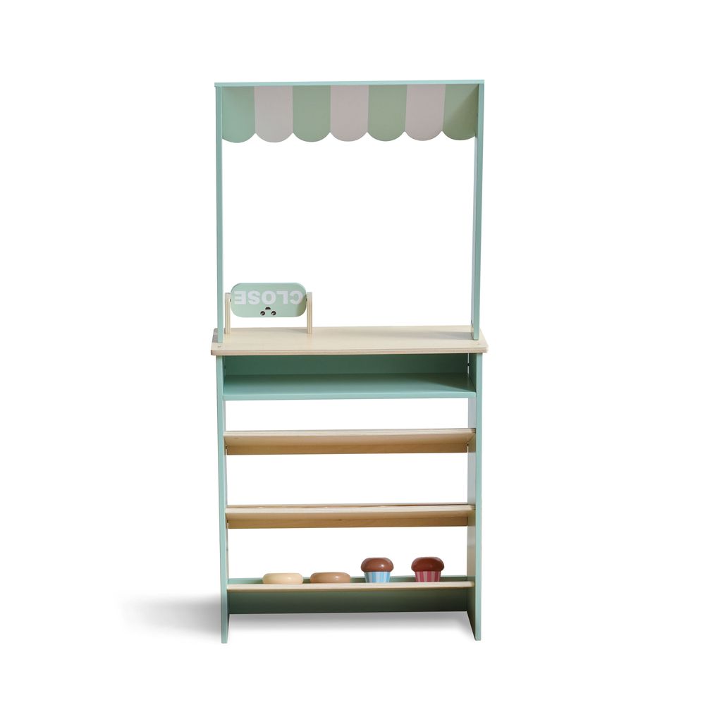 Jolly Pals Wooden Bakery Stand with 12 Pastry Pieces