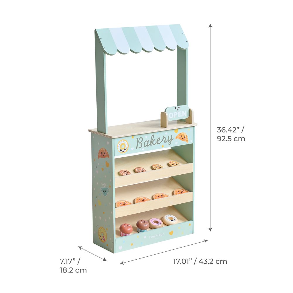 Jolly Pals Wooden Bakery Stand with 12 Pastry Pieces - Image 6