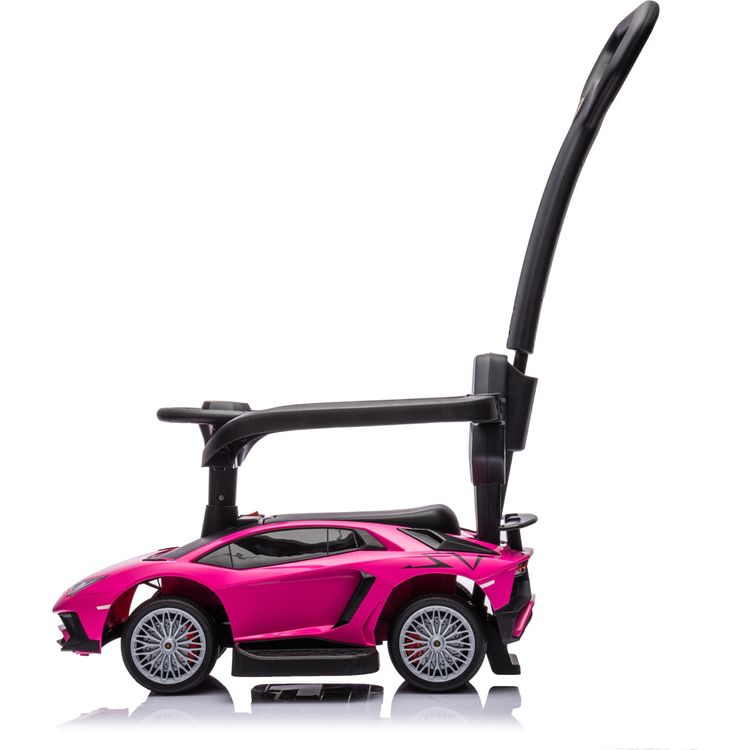 Lamborghini 3-in-1 Push Ride On Toy Car - Pink - Image 2