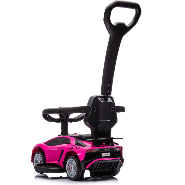 Lamborghini 3-in-1 Push Ride On Toy Car - Pink - Image 5