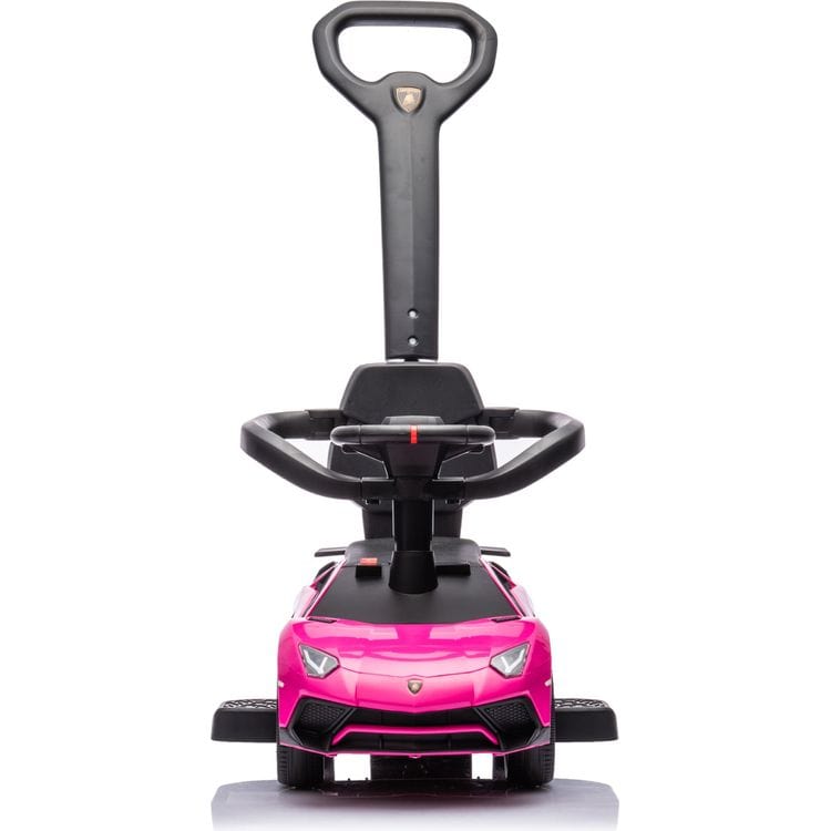Lamborghini 3-in-1 Push Ride On Toy Car - Pink - Image 4