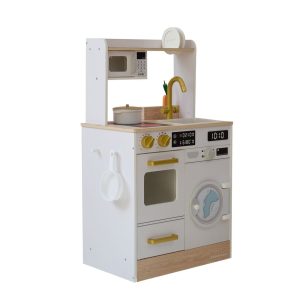 Little Chef Lake Tahoe Wooden Play Kitchen Washer & Mini Garden - White