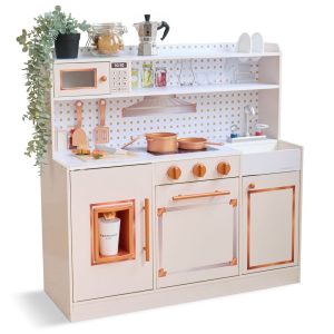 Little Chef St. Louis Wooden Play Kitchen with Sink & Ice Dispenser - Pink