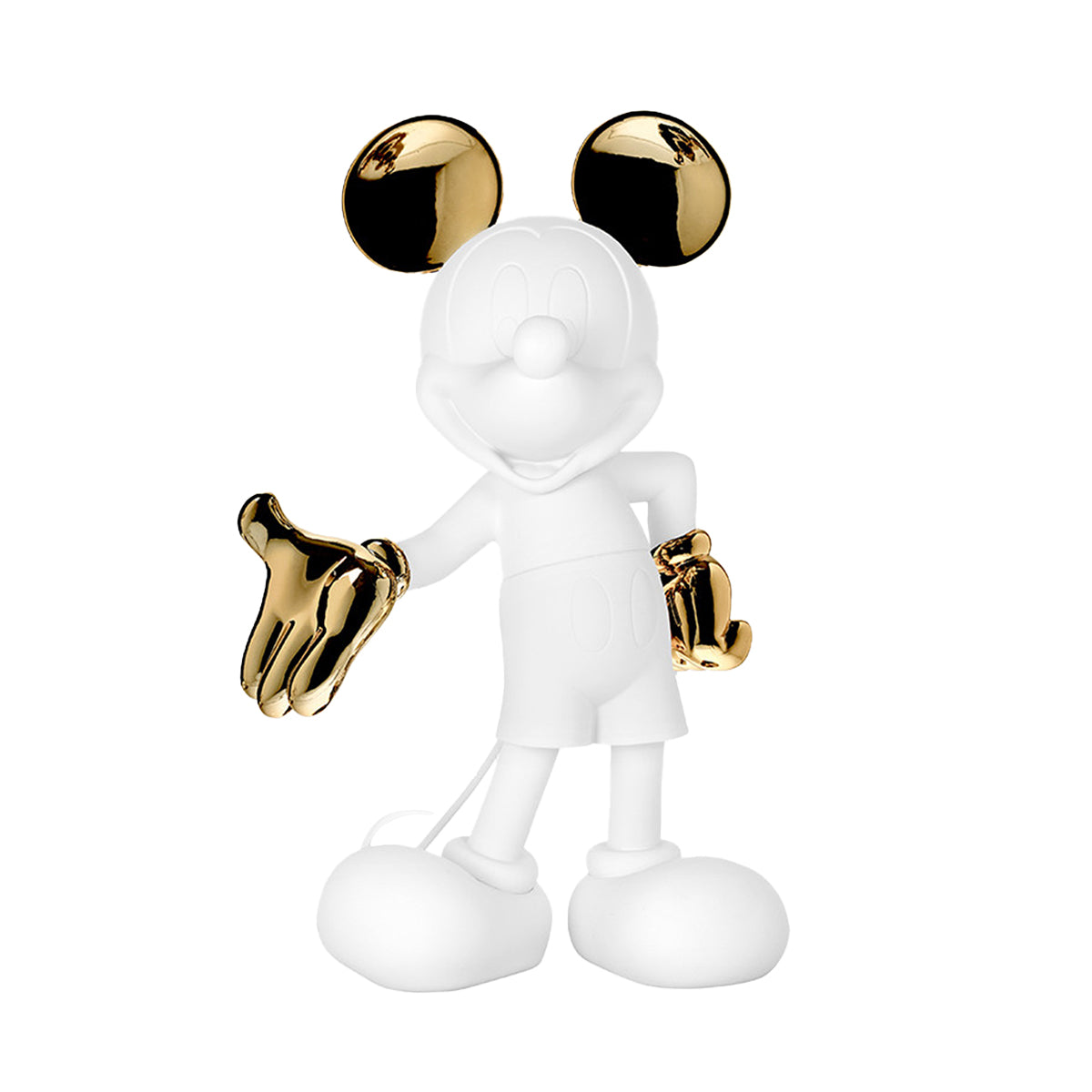 Mickey Mouse Figure White & Gold - 23.6