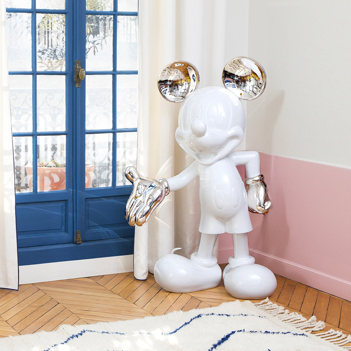 Mickey Mouse Figure White & Silver - 55 - Image 2