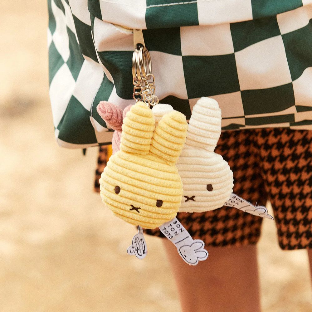 Miffy Flat ECO Corduroy Keychain - Dusty Rose - Image 3