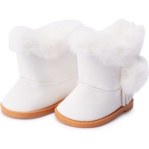 My FAO Doll White Fur Boots