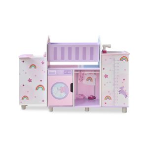 Olivia's Little World Wood Doll Nursery with Cradle. Sink & Closet