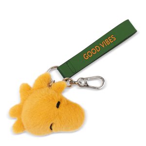 Peanuts Woodstock Fuzzy ECO Yellow Bag Charm - 3.5