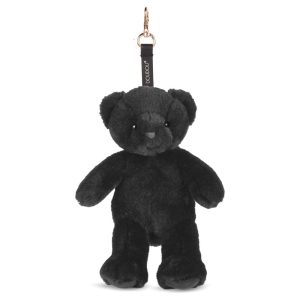 Plush Teddy Bear Bag Charm - Black