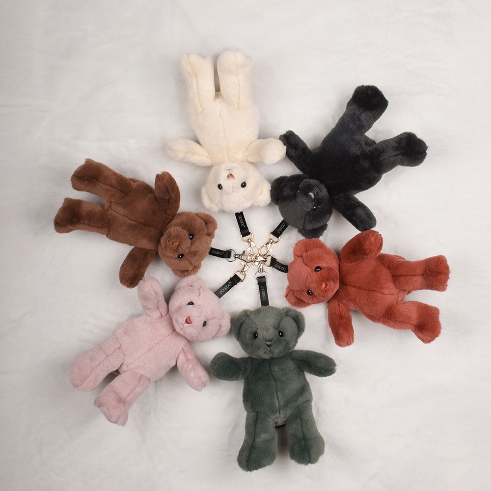 Plush Teddy Bear Bag Charm - Brown - Image 4