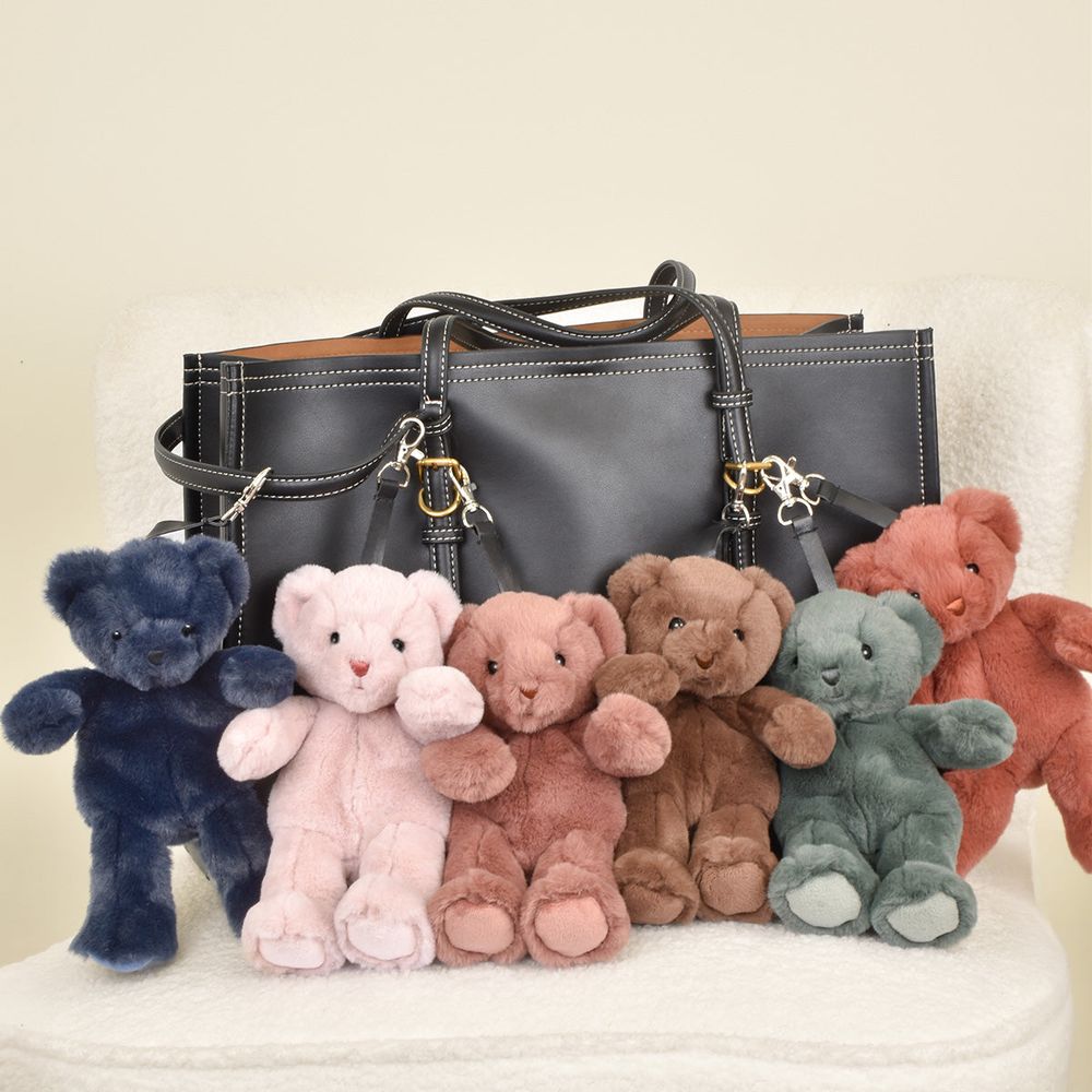 Plush Teddy Bear Bag Charm - Ivory - Image 2