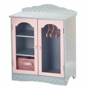 Polka Dots Princess 18 Doll Closet w/ 3 Hangers