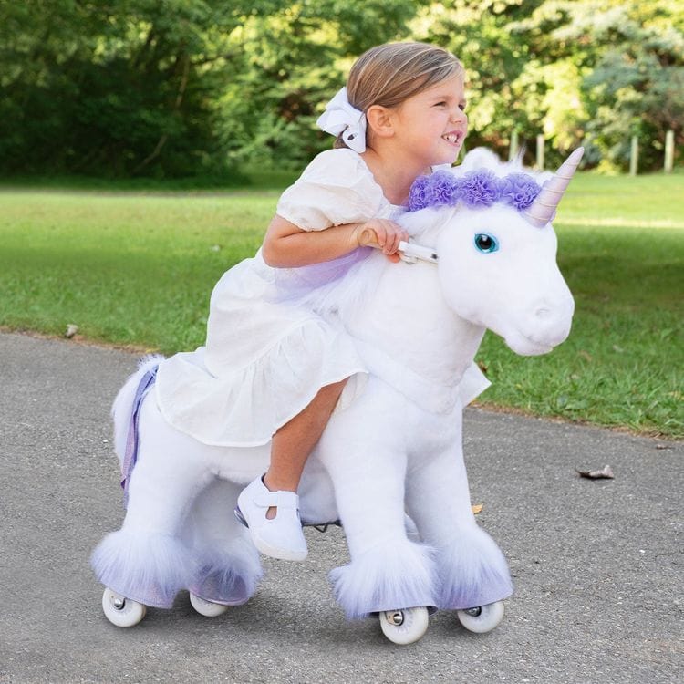 Purple Model X Ride-On Unicorn - 3-4 Years - Image 2