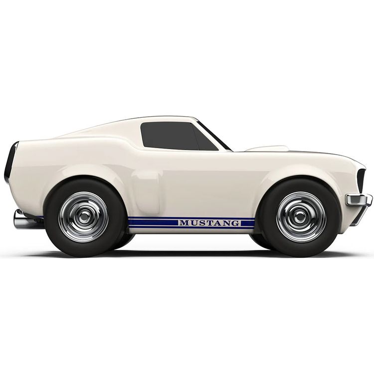 Racing Car Toy Ford Mustang - Ivory White - Image 3