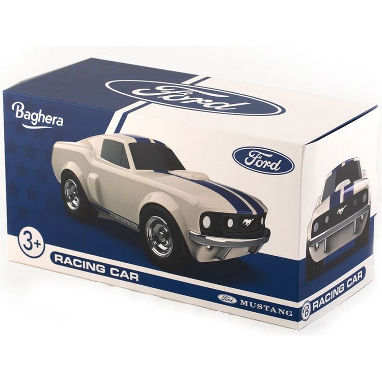 Racing Car Toy Ford Mustang - Ivory White - Image 6