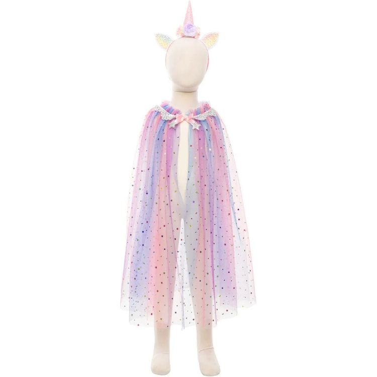 Rainbow Unicorn Cape & Headband - Size 4-6 Years - Image 3
