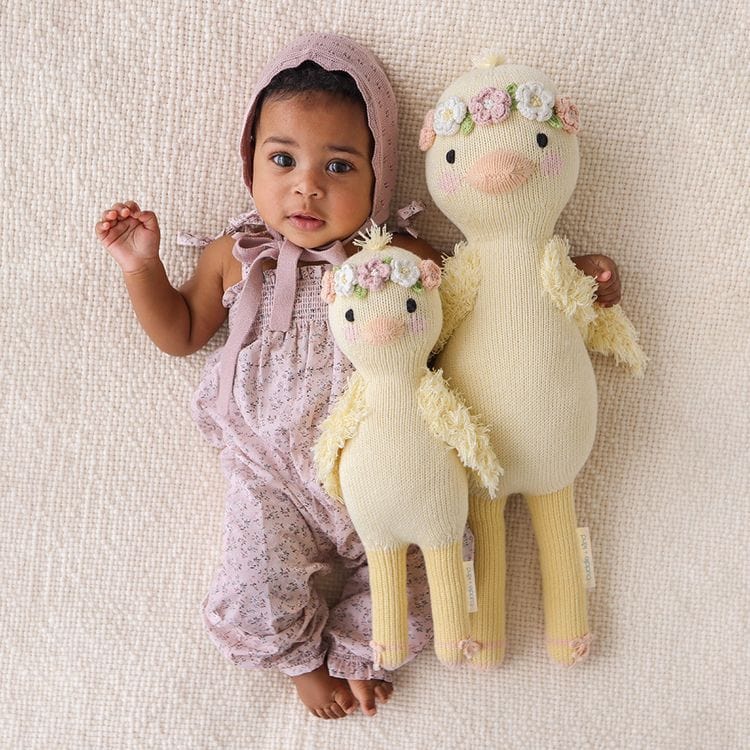 Regular 20 Flora the Duckling (With Flower Crown) Hand-Knit Doll - Image 2